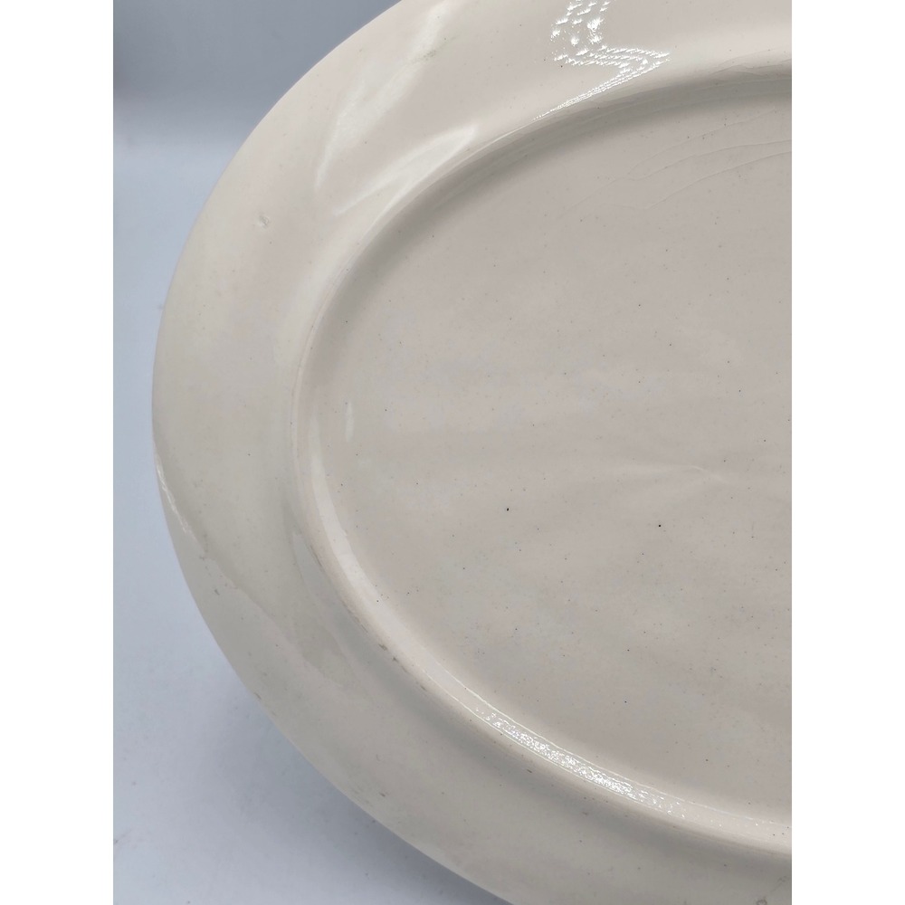 RARE Vintage Brown Cross Brushstroke Background  PLATTER Prim‎ Rose China - Picture 7 of 12